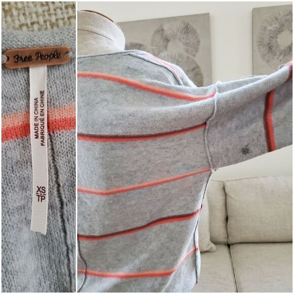 Free People Make You Mine Stripe Sweater sz XS - Picture 8 of 8